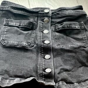 Madewell Charcoal Denim Skirt